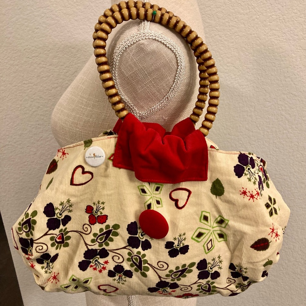 Miss blue floral soft purse